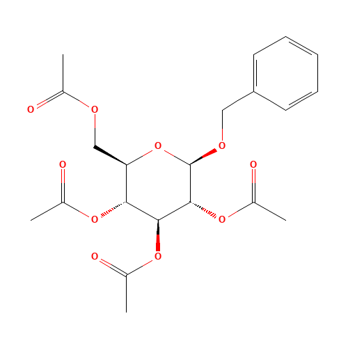Benzyl 2,3,4,6-Tetra-O-acetyl-?-D-Glucopyranoside (CAS: 10343-13-2) - Chemical Structure and Molecular Formula 