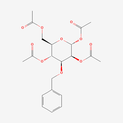 3-O-Benzyl-1,2,4,6-tetra-O-acetyl-a-D-mannopyranose (CAS: 65827-58-9) - Chemical Structure and Molecular Formula 