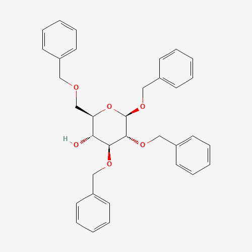 Benzyl 2,3,6-Tri-O-benzyl-b-D-glucopyranoside (CAS: 67831-42-9) - Chemical Structure and Molecular Formula 