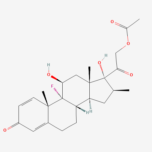 Betamethasone 21-Acetate (CAS: 987-24-6) - Chemical Structure and Molecular Formula 