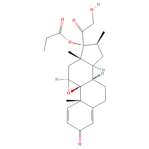 Betamethasone 9,11-Epoxide 17-Propionate (CAS: 79578-39-5) - Chemical Structure and Molecular Formula 