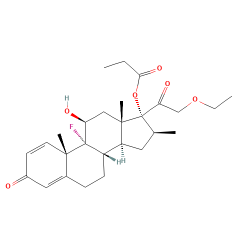 Betamethasone 17-Propionate 21-Ethoxide (CAS: 123013-29-6) - Chemical Structure and Molecular Formula 
