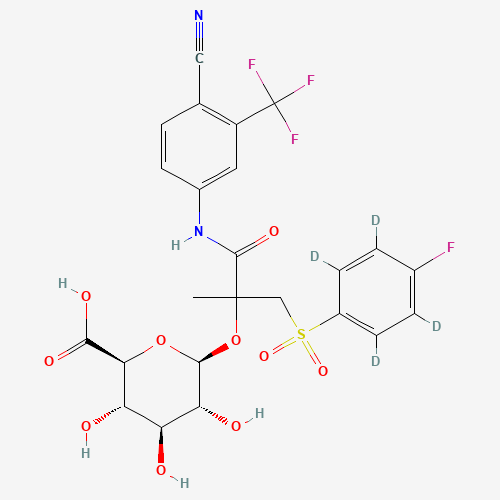 Bicalutamide O-b-D-Glucuronide (CAS: 151262-59-8) - Chemical Structure and Molecular Formula 