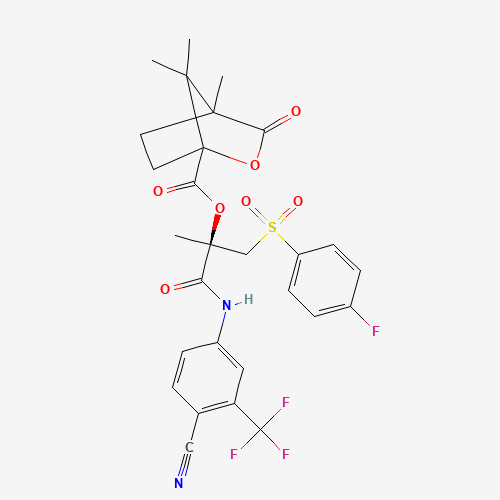 (R)-Bicalutamide (1S)-Camphanic Acid Ester (CAS: 1217546-57-0) - Chemical Structure and Molecular Formula 