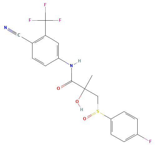 Bicalutamide Sulfoxide (CAS: 945419-64-7) - Chemical Structure and Molecular Formula 
