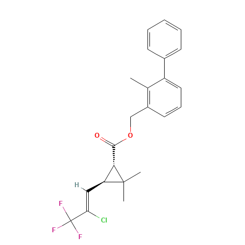 trans-Bifenthrin (CAS: 83322-02-5) - Chemical Structure and Molecular Formula 