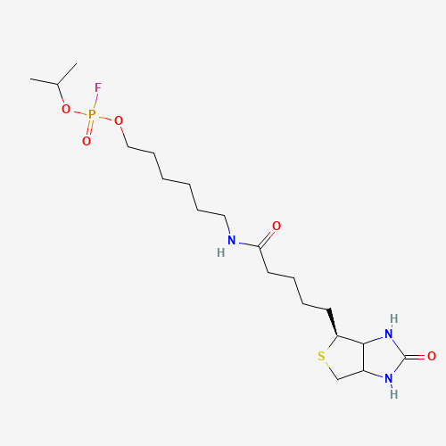 6-N-Biotinylaminohexyl Isopropyl Phosphorofluoridate,Hemihydrate (CAS: 353754-93-5) - Chemical Structure and Molecular Formula 