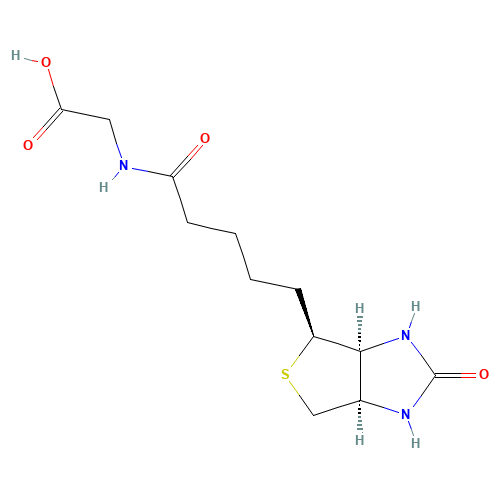 N-Biotinyl Glycine (CAS: 160390-90-9) - Chemical Structure and Molecular Formula 