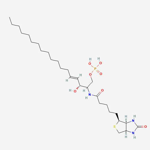 N-Biotinyl D-erythro-Sphingosine-1-phosphate (CAS: 1093733-24-4) - Chemical Structure and Molecular Formula 