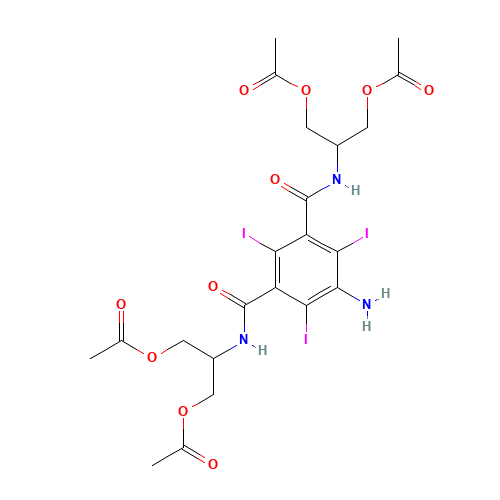 N,N'-Bis[2-(acetyloxy)-1-[(acetyloxy)methyl]ethyl]-5-amino-2,4,6-triiodo-1,3-benzenedicarboxamide (CAS: 148051-08-5) - Related Chemical Product