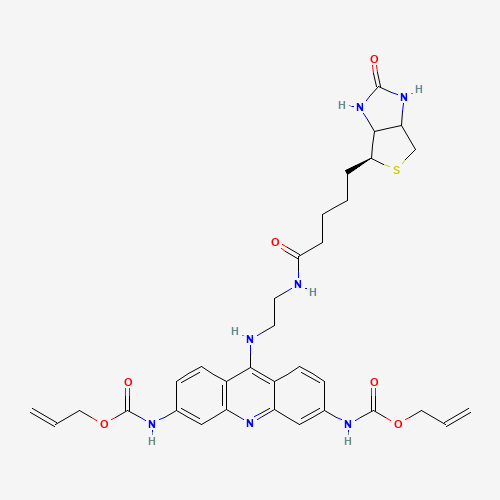 2,7-Bis(alloxycarbonylamino)-9-(biotinylaminoethylamino)acridine (CAS: 1219125-65-1) - Chemical Structure and Molecular Formula 