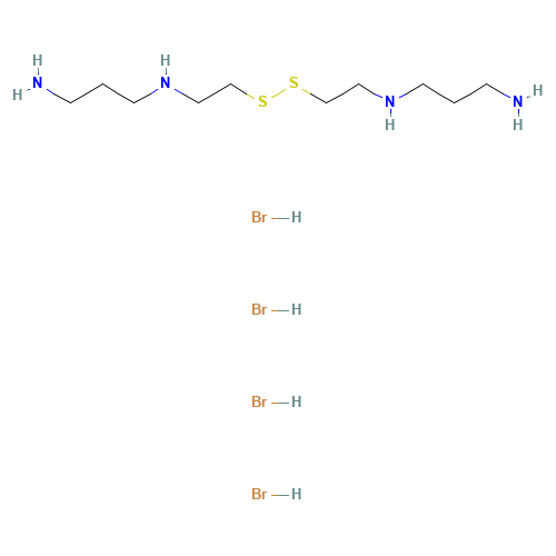 Bis[2-(3-aminopropylamino)ethyl]disulfide Tetrahydrobromide (CAS: 127565-72-4) - Chemical Structure and Molecular Formula 