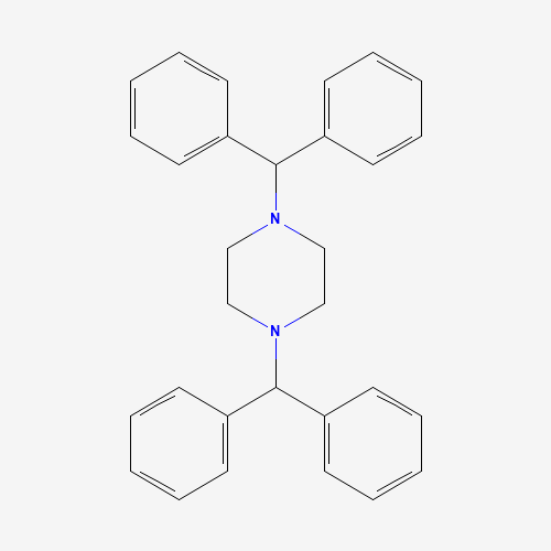 1,4-Bis(benzhydryl)piperazine Dihydrochloride (CAS: 56265-29-3) - Chemical Structure and Molecular Formula 