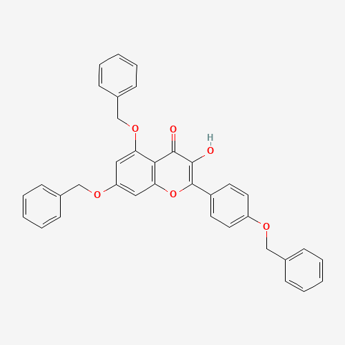 5,7-Bis-(benzyloxy)-2-(4-(benzyloxy)phenyl)-3-hydroxy-4H-chromen-4-one chemical structure 5,7-Bis-(benzyloxy)-2-(4-(benzyloxy)phenyl)-3-hydroxy-4H-chromen-4-one (CAS: 23405-70-1) - Chemical Structure and Molecular Formula