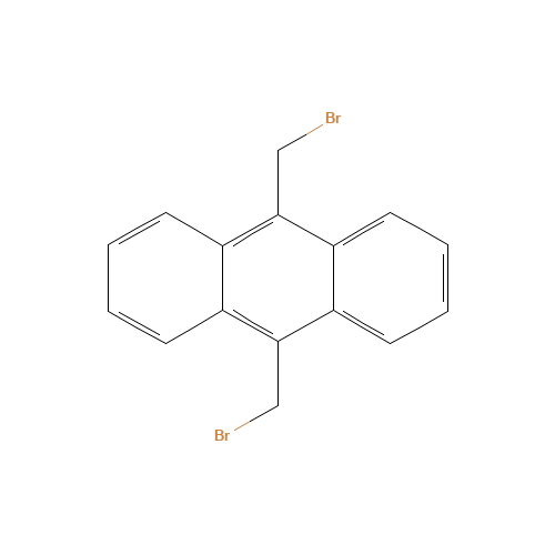 9,10-Bis(bromomethyl)anthracene (CAS: 34373-96-1) - Chemical Structure and Molecular Formula 