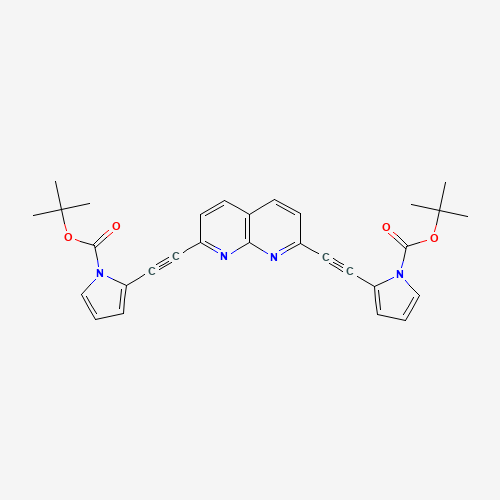 2,7-Bis-(1-tert-butoxycarbonylpyrrol-2-yl)ethynyl-1,8-naphthridine (CAS: 467435-77-4) - Related Chemical Product
