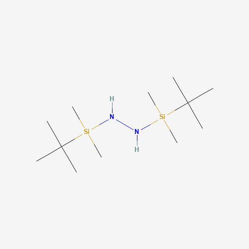 1,2-Bis-(tert-butyldimethylsilyl)hydrazine (CAS: 10000-20-1) - Chemical Structure and Molecular Formula 