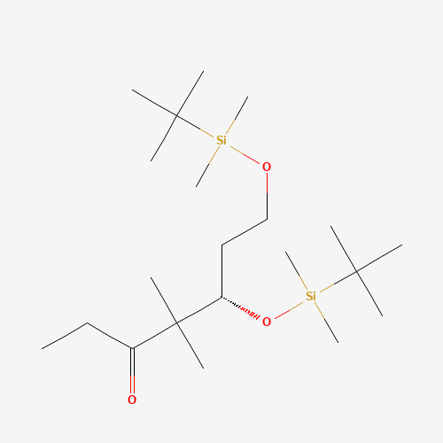 (5S)-5,7-Bis-{[tert-butyldimethylsilyl)oxy]}-4,4-dimethylheptan-3-one (CAS: 187527-25-9) - Chemical Structure and Molecular Formula 