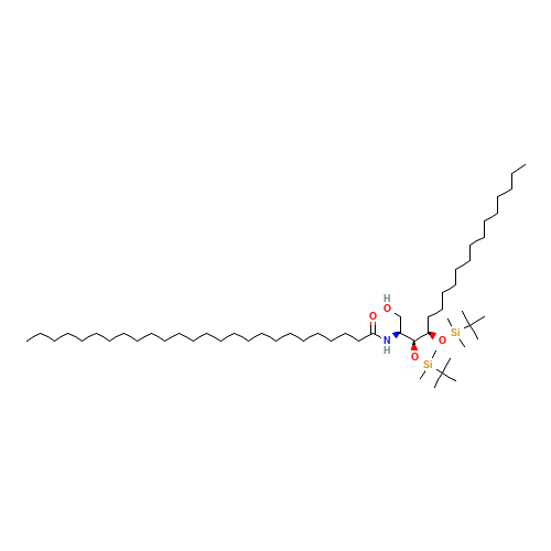 (2S,3S,4R)-3,4-Bis[(tert-butyldimethylsilyl)oxy]-2-hexacosanoylamino-4-octadecanol (CAS: 205371-68-2) - Chemical Structure and Molecular Formula 
