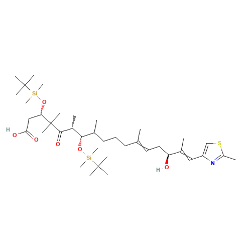(3S,6R,7S,12Z,15S,16E)-3,7-Bis-{[tert-butyl(dimethyl)silyl]oxy}-15-hydroxy-4,4,6,8,12,16-hexamethyl-17-(2-methyl-1,3-thiazol-4-yl)-5-oxoheptadeca-12,16-dienoic Acid (CAS: 193146-26-8) - Related Chemical Product