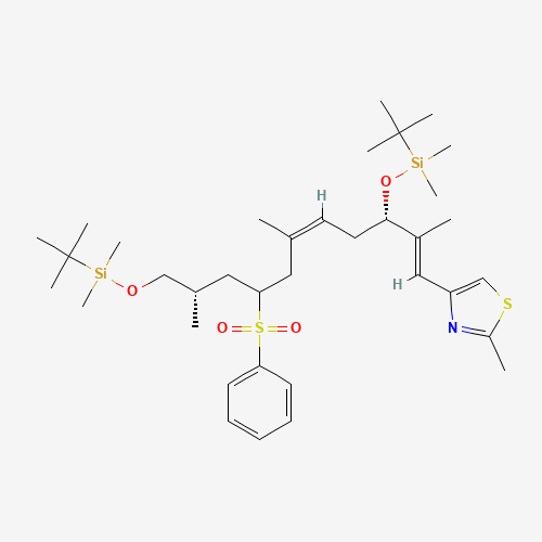 4-[(1E,3S,5Z,8R/S,10S)-3,11-Bis-{[tert-butyl(dimethyl)silyl]oxy}-2,6,10-trimethyl-8-(phenylsulfonyl)undeca-1,5-dienyl]-2-methyl-1,3-thiazole (CAS: 308357-81-5) - Related Chemical Product