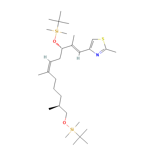 4-[(1E,3S,5Z,8R/S,10S)-3,11-Bis-{[tert-butyl(dimethyl)silyl]oxy}-2,6,10-trimethyl-undeca-1,5-dienyl]-2-methyl-1,3-thiazole (CAS: 210690-85-0) - Related Chemical Product