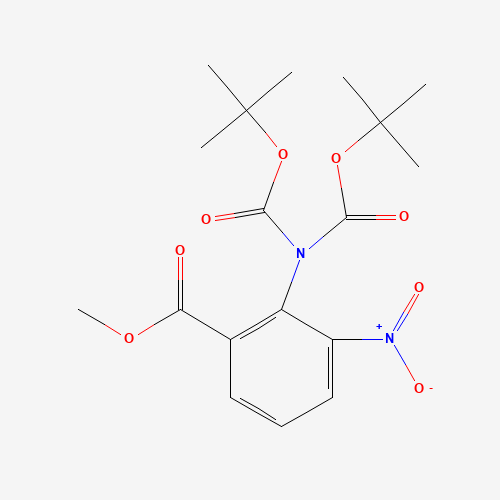 2-[Bis[(tert-butyloxy)carbonyl]amino]-3-nitrobenzoic Acid Methyl Ester (CAS: 342794-46-1) - Related Chemical Product