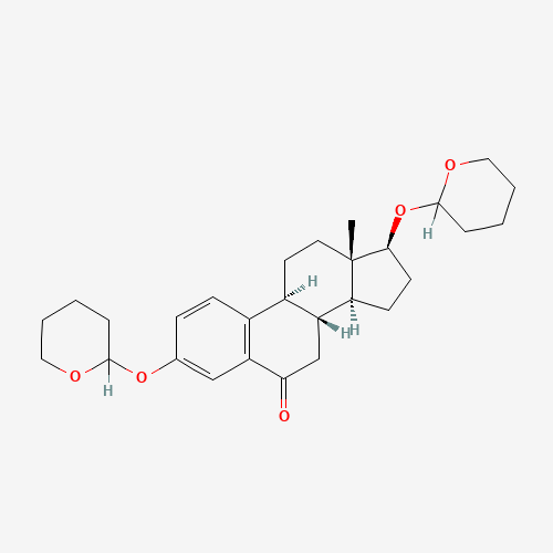 (17b)-3,17-Bis[(tetrahydro-2H-pyran-2-yl)oxy]-estra-1,3,5(10)-trien-6-one (CAS: 53573-82-3) - Chemical Structure and Molecular Formula 