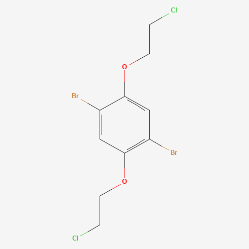 1,4-Bis(2-chloroethoxy)-2,5-dibromobenzene (CAS: 178557-12-5) - Chemical Structure and Molecular Formula 