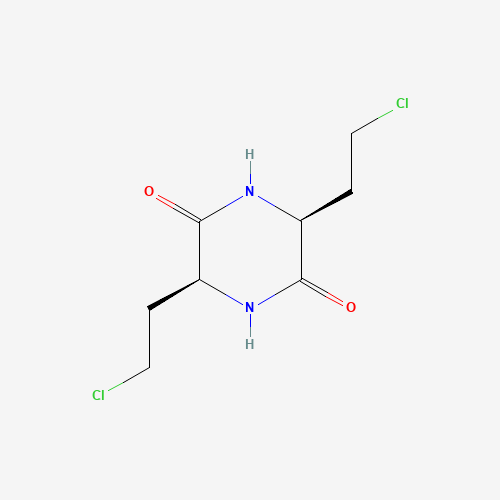 (L)-3,6-Bis(b-chloroethyl)-2,5-diketopiperazine (CAS: 1333325-25-9) - Chemical Structure and Molecular Formula 