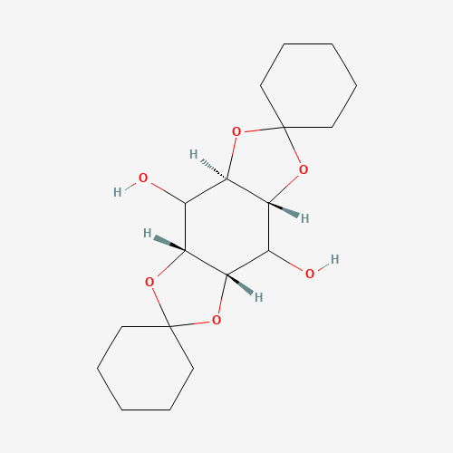 1,2:4,5-Biscyclohexylidene D-myo-Inositol (CAS: 55123-26-7) - Chemical Structure and Molecular Formula 
