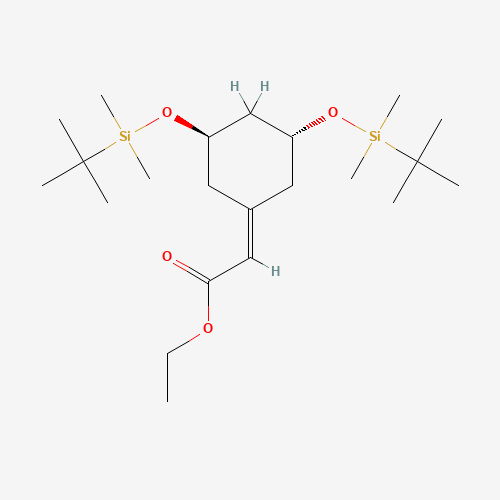 (3R-trans)-[3,5-Bis[[(1,1-dimethylethyl)dimethylsilyl]oxy]cyclohexylidene]-acetic Acid Ethyl Ester (CAS: 139356-36-8) - Related Chemical Product