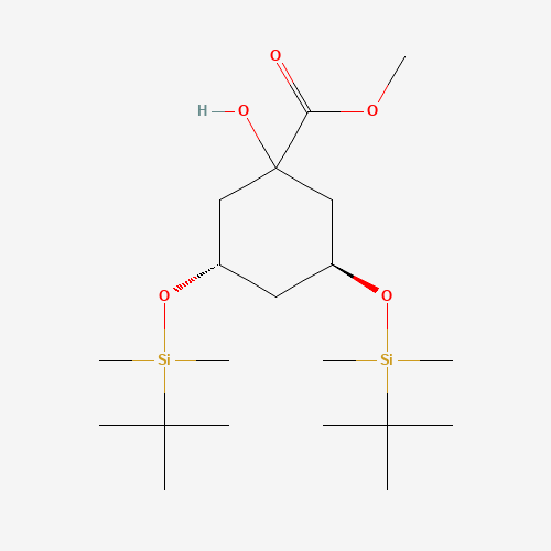 (3S,5S)-3,5-Bis[[(1,1-dimethylethyl)dimethylsilyl]oxy]-1-hydroxy-cyclohexanecarboxylic Acid Methyl Ester (CAS: 139356-33-5) - Related Chemical Product