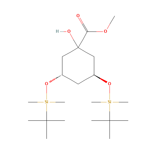 (3S,5S)-3,5-Bis[[(1,1-dimethylethyl)dimethylsilyl]oxy]-1-hydroxy-cyclohexanecarboxylic Acid Methyl Ester (CAS: 139356-33-5) - Related Chemical Product