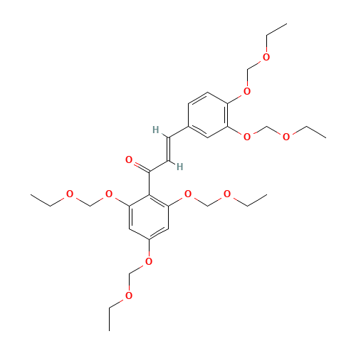 3-[3,4-Bis(ethoxymethoxy)phenyl]-1-[2,4,6-tris(ethoxymethoxy)phenyl]-2-propen-1-one (CAS: 1076199-13-7) - Related Chemical Product