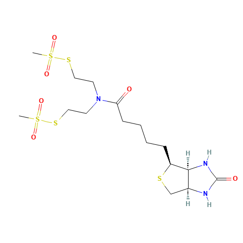 N,N-Bis(ethylmethanethiosulfonate) Biotinamide (CAS: 1217607-38-9) - Chemical Structure and Molecular Formula 