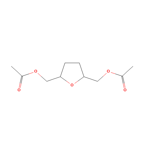 2,5-Bishydroxymethyl Tetrahydrofuran Diacetate (CAS: 6973-62-2) - Chemical Structure and Molecular Formula 