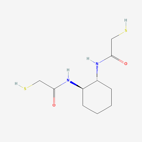 (+/-)-trans-1,2-Bis(2-mercaptoacetamido)cyclohexane (CAS: 257641-01-3) - Chemical Structure and Molecular Formula 