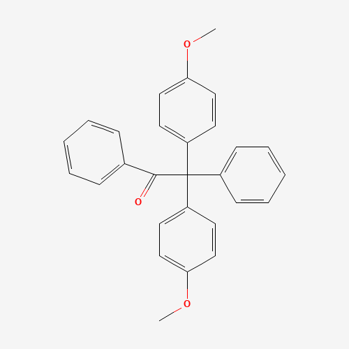 2,2-Bis(4-methoxyphenyl)-1,2-diphenylethanone (CAS: 103281-33-0) - Chemical Structure and Molecular Formula 