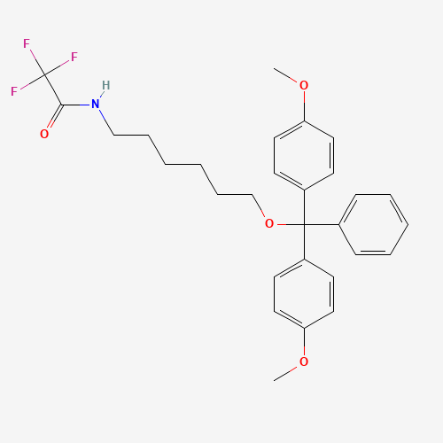 N-[6-[Bis(4-methoxyphenyl)phenylmethoxy]hexyl]-2,2,2-trifluoro-acetamide (CAS: 178261-42-2) - Chemical Structure and Molecular Formula 