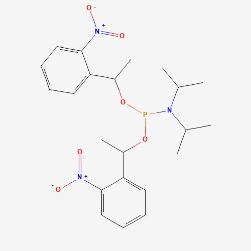 Bis[1-(2-nitrophenyl)ethyl] N,N-Diisopropylphosphoramidite (CAS: 207516-14-1) - Chemical Structure and Molecular Formula 