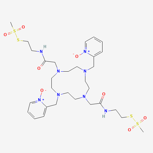 4,10-Bis[(1-oxido-2-pyridinyl)methyl]-1,7-bis[2-(acetylamino)ethylmethanesulfonothioate] Ditrifluoroacetate Salt (CAS: 947326-26-3) - Chemical Structure and Molecular Formula 