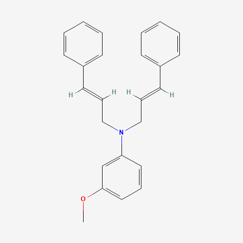 N,N-Bis-(3-phenyl-2-propenyl)-3-methoxyaniline (CAS: 1076199-15-9) - Chemical Structure and Molecular Formula 