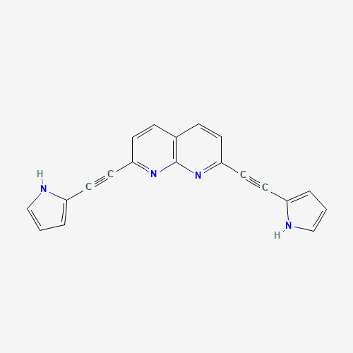 2,7-Bis-(1H-pyrrol-2-yl)ethynyl-1,8-naphthridine (CAS: 467435-64-9) - Chemical Structure and Molecular Formula 