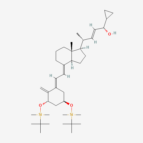 Bis-O-(tert-butyldimethylsilyl)-trans-calcipotriol (CAS: 112849-27-1) - Chemical Structure and Molecular Formula 