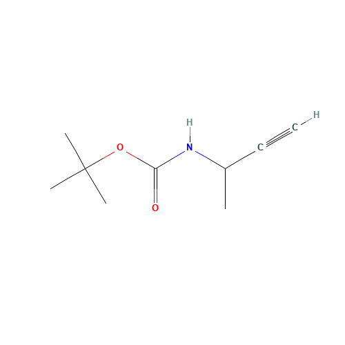 rac N-Boc-3-amino-1-butyne (CAS: 154181-98-3) - Chemical Structure and Molecular Formula 