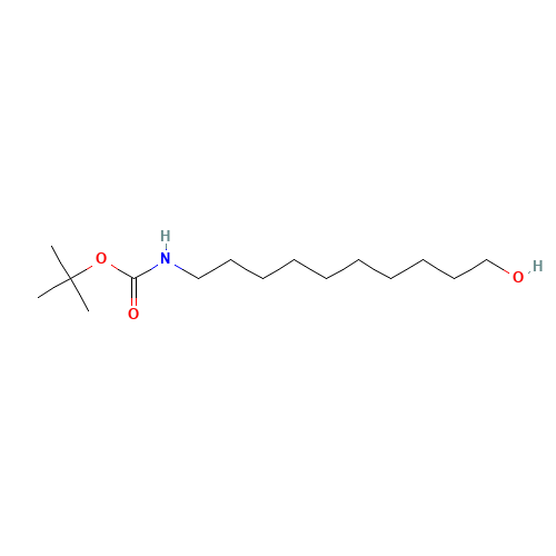 10-(t-Boc-amino)-1-decanol (CAS: 173606-54-7) - Chemical Structure and Molecular Formula 