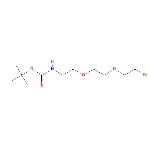 2-[2-(2-t-Boc-aminoethoxy]ethoxy]ethyl Bromide (CAS: 165963-71-3) - Chemical Structure and Molecular Formula 