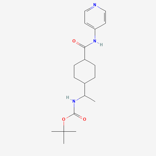 (1R)-trans-4-[N-Boc-1-aminoethyl]-N-4-pyridinyl-cyclohexanecarboxamide (CAS: 671816-04-9) - Chemical Structure and Molecular Formula 