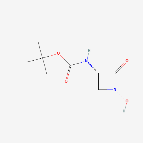 (S)-3-(N-Boc-amino)-1-hydroxy-2-azetidinone (CAS: 71405-01-1) - Chemical Structure and Molecular Formula 
